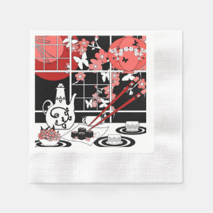 Japanskt cuisine pappersservett