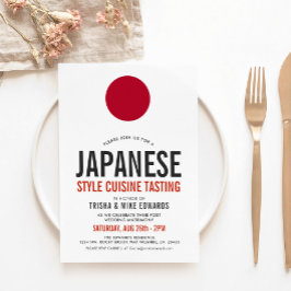 Japanskt Cuisine | Party Flagga Vita Inbjudan
