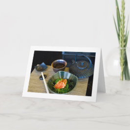 Japanskt Cuisine, tomt gratulationskort Kort