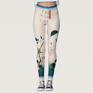 JAPANSKT FÅGELTRYCK Leggings
