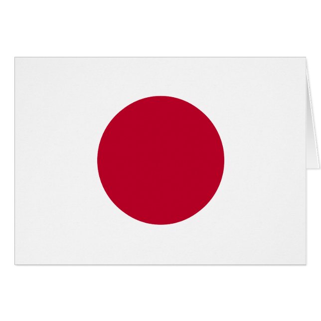 Japanskt Flagga kort (Framsidan Horizontal)