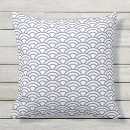 Japanskt geometriskt modernt fiskfjällmönster kudde