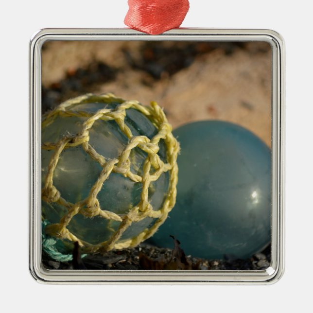 Japanskt glasfiske Flyter Julgransprydnad Metall (Framsidan)