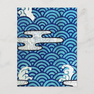 Japanskt hav och moln vykort