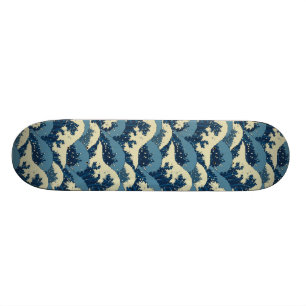 Japanskt havsvågarmönster old school skateboard bräda 18 cm
