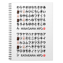 Japanskt hiragana- & Katakanabord (alfabetet) Anteckningsbok