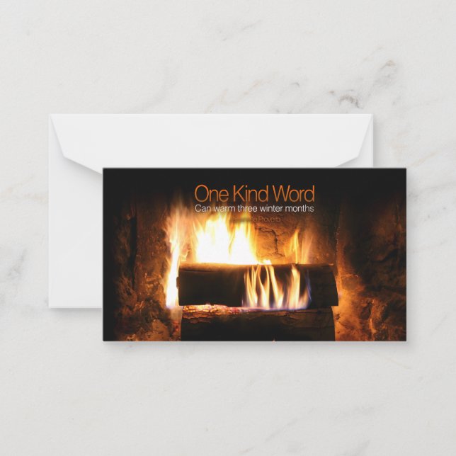 Japanskt inspirationellt ordspråk "Kindness" Anteckningskort (Framsida)