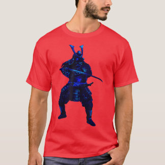 Japanskt Kall Blood Warrior Samurai Sword Fighter T Shirt