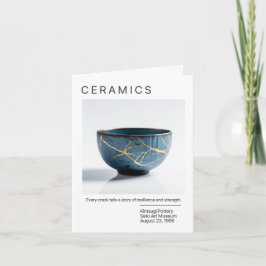 Japanskt Kintsugi-vykort Inbjudan