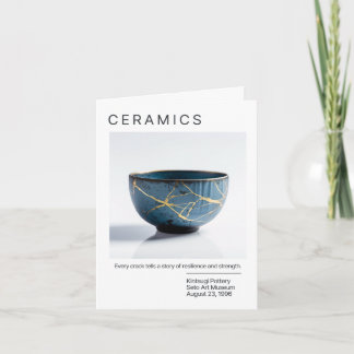 Japanskt Kintsugi-vykort Inbjudan