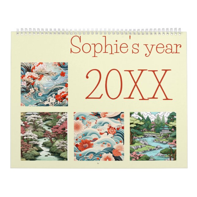 Japanskt konsfolk, nytt år kalender (Omslag)