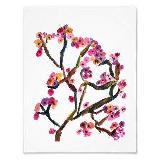 Japanskt körsbärsblomstrande tryck