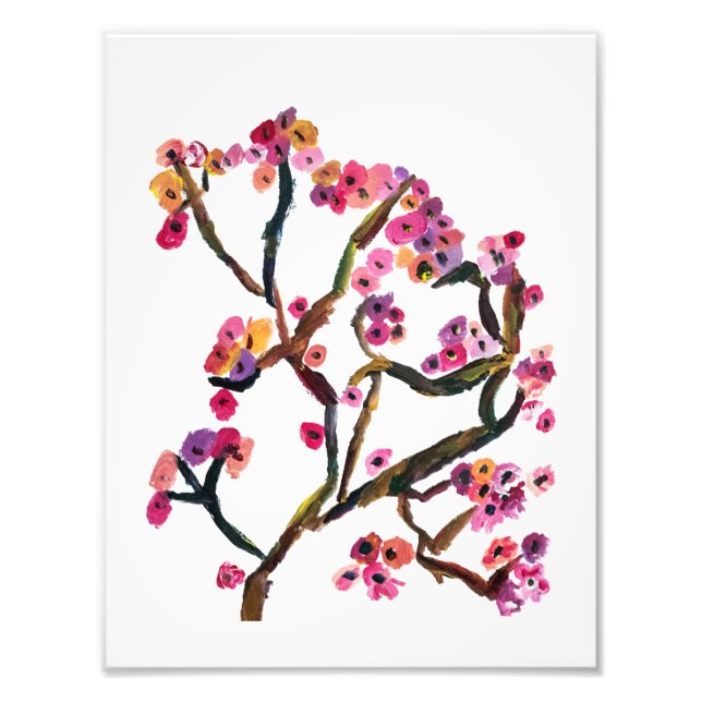 Japanskt körsbärsblomstrande tryck (Framsidan)