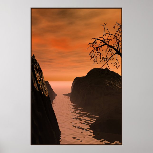 Japanskt landskap 12-216-1 poster (Framsidan)