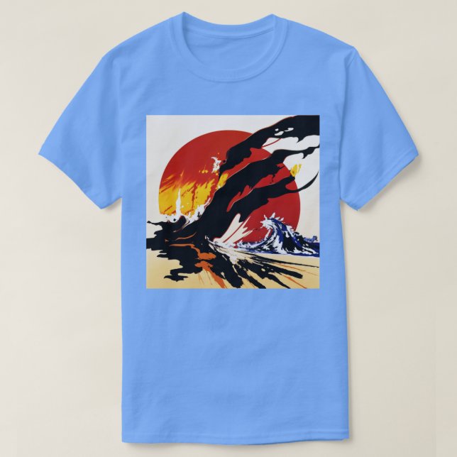 Japanskt landskap t shirt (Design framsida)