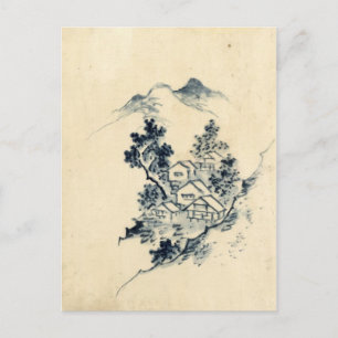 japanskt landskap vykort