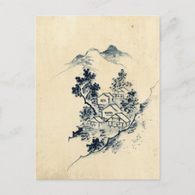 japanskt landskap vykort (Framsida)