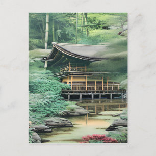 Japanskt liggande grafik vykort