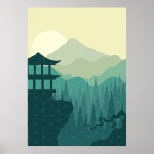 Japanskt liggande Poster