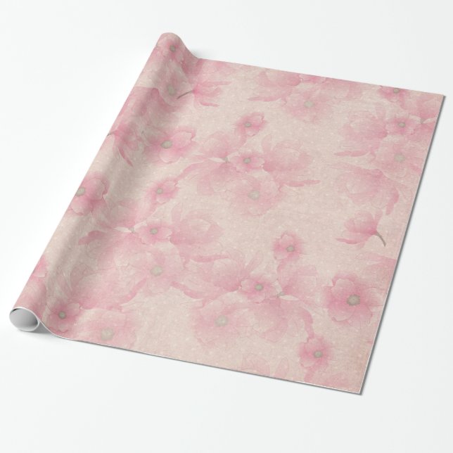 Japanskt Magnolia Gift Wrap Presentpapper (Utrullad)