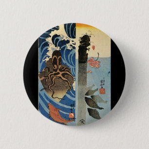 Japanskt måla C. 1800's Knapp