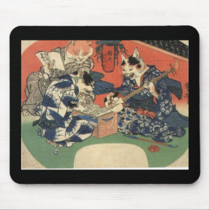 Japanskt måla C. 1800's Musmatta