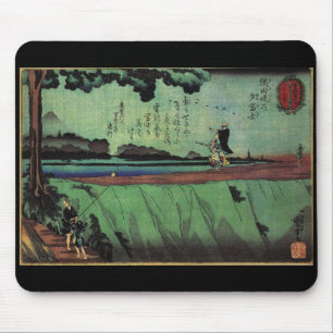 Japanskt måla C. 1800's Musmatta