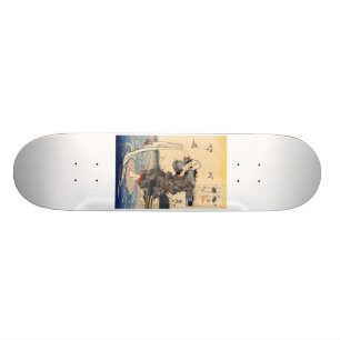 Japanskt måla C. 1800's Old School Skateboard Bräda 18 Cm