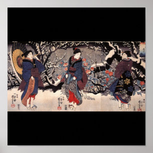 Japanskt måla C. 1800's Poster