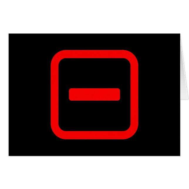 Japanskt nummer ett 一 【 Ichi 】 Kanji Card Hälsningskort (Framsidan Horizontal)