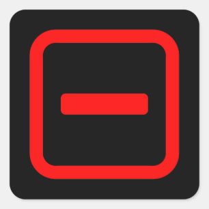 Japanskt nummer ett 一 【 Ichi 】 Kanji Fyrkantigt Klistermärke