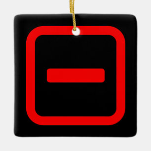 Japanskt nummer ett 一 【 Ichi 】 Kanji Julgransprydnad Keramik