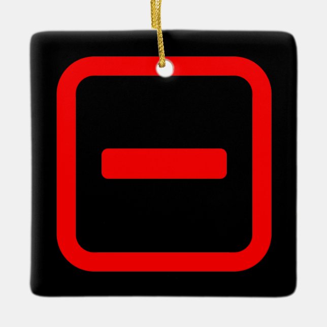 Japanskt nummer ett 一 【 Ichi 】 Kanji Julgransprydnad Keramik (Framsida)