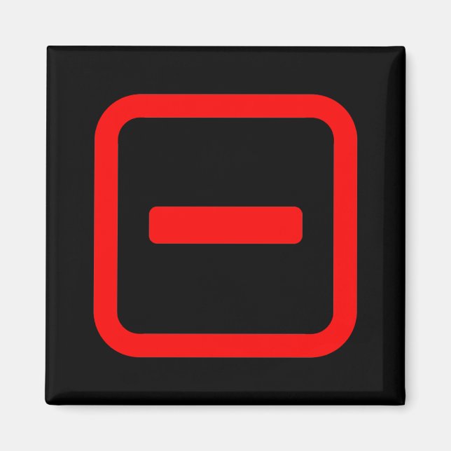 Japanskt nummer ett 一 【 Ichi 】 Kanji Magnet (Framsidan)