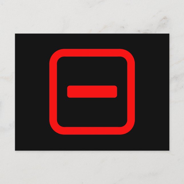 Japanskt nummer ett 一 【 Ichi 】 Kanji Vykort (Framsida)