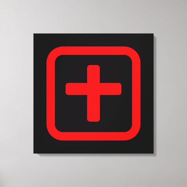 Japanskt nummer tio 十 【 Ju 】 Kanji Canvastryck (Framsida)