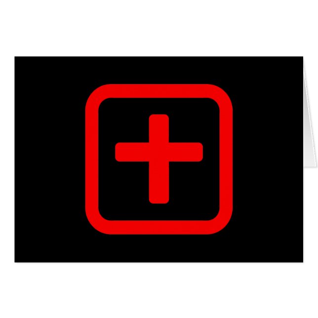 Japanskt nummer tio 十 【 Ju 】 Kanji Card Hälsningskort (Framsidan Horizontal)