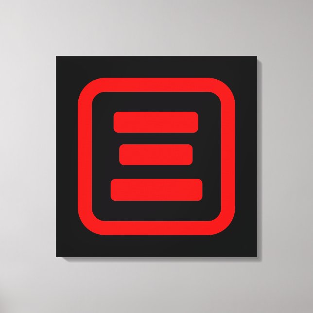 Japanskt nummer tre 三 【 San 】 Kanji Canvastryck (Framsida)