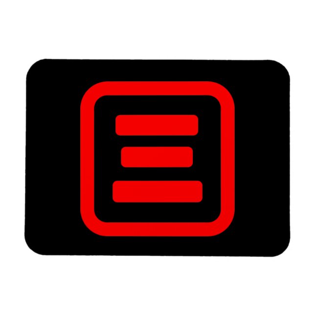 Japanskt nummer tre 三 【 San 】 Kanji Magnet (Horisontell)