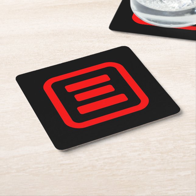 Japanskt nummer tre 三 【 San 】 Kanji Underlägg Papper Kvadrat (Vinklad)