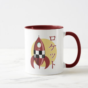 Japanskt Retro raket Mugg