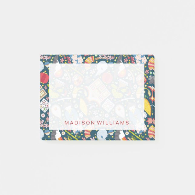 Japanskt Seamless mönster Post-it Block (Framsida)