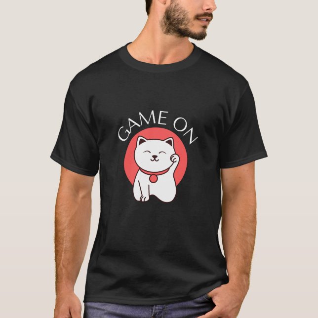 Japanskt spel på kattspel - Bra Gaming T Shirt (Framsida)