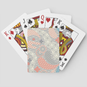Japanskt stilmönster. Illustration Casinokort