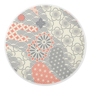 Japanskt stilmönster. Illustration Knopp