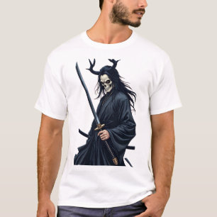 japanskt streetwear mörk art stil, hal t shirt