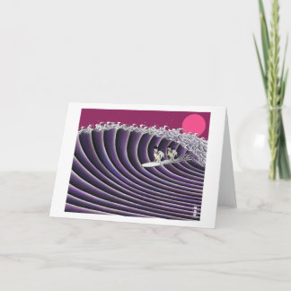 japanskt surfa för solnedgång kort