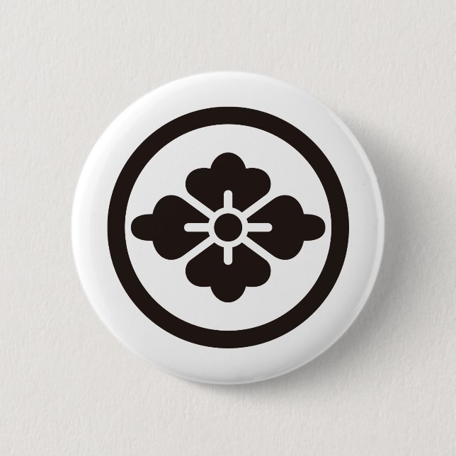 Japanskt symbol för familjvapensköld KAMON Knapp (Framsida)