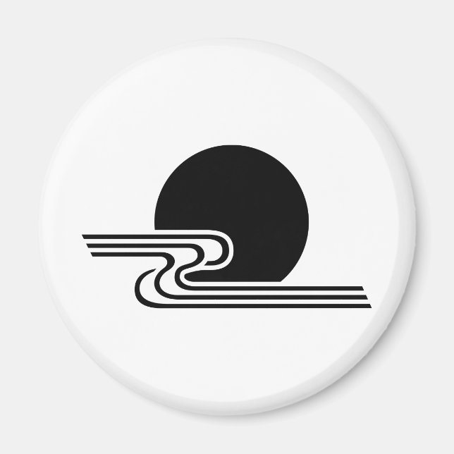 Japanskt symbol för familjvapensköld KAMON Magnet (Framsidan)