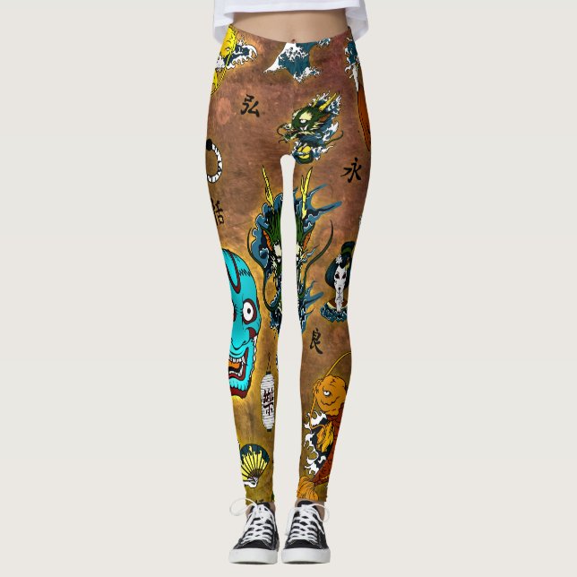 Japanskt tema leggings (Framsida)